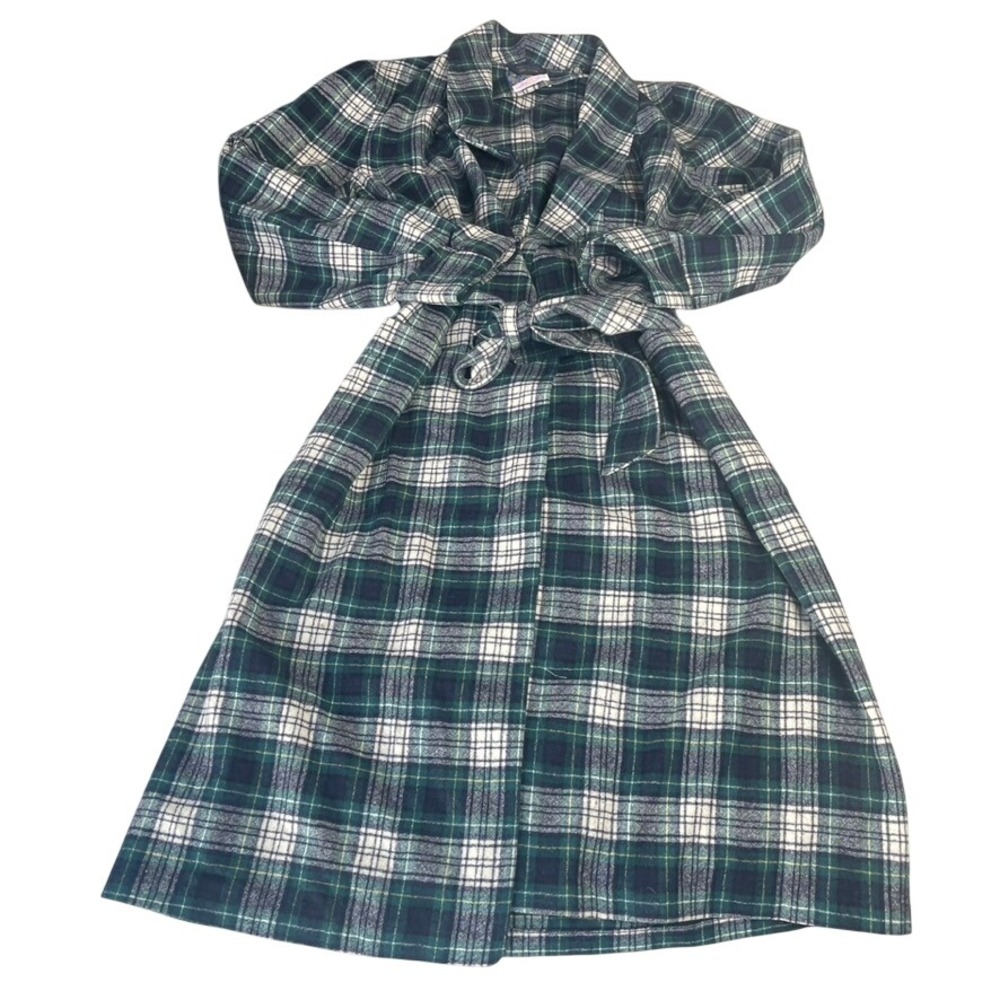 Pendleton Wool Robe Authentic Campbell Dress Tartan Plaid Green Small